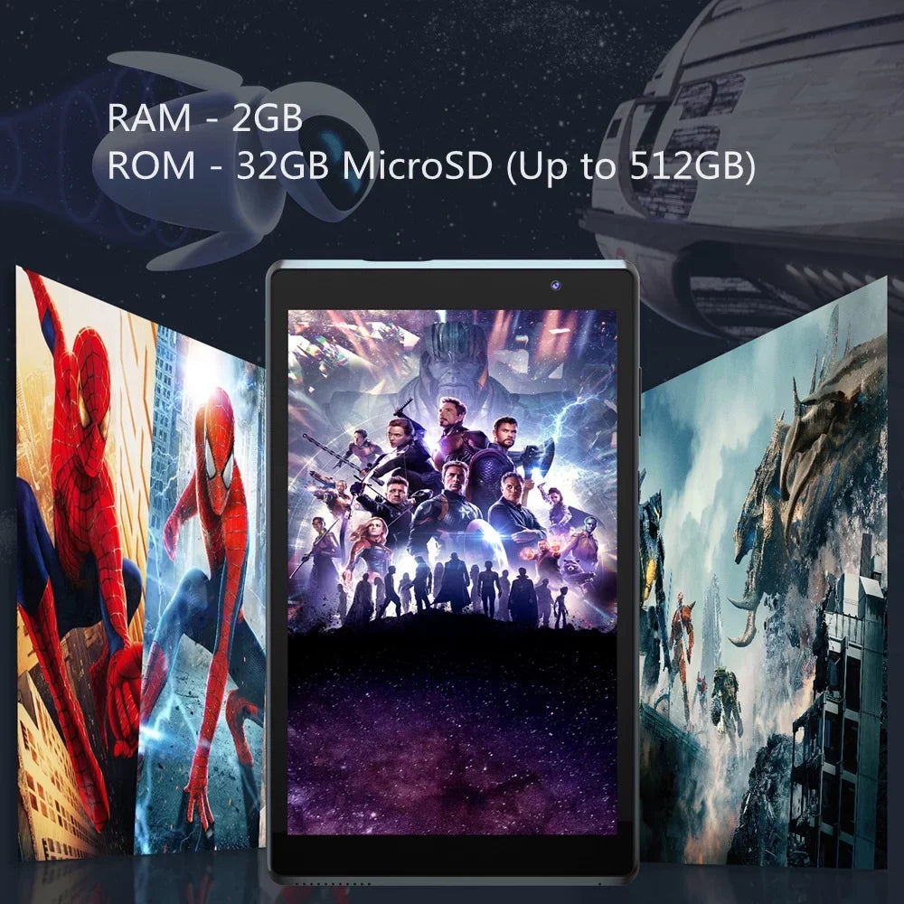 Tablet, 8 inch Android 11 Tablets RAM2GB+ROM32GB Quad Core Tablet, IPS Display 8.0 MP Camera, Wi-Fi, Bluetooth, GPS, FM Tablet PC Black