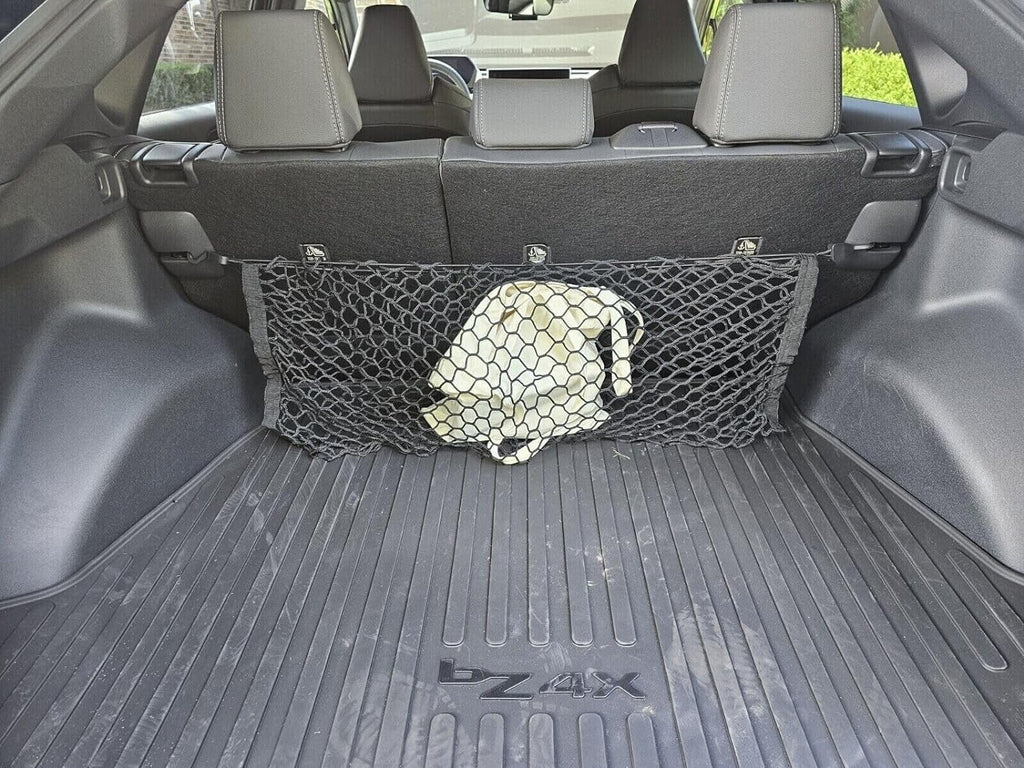 EACCESSORIES EA(2 Qty)Trunk Organizer Cargo Nets for TOYOTA bZ4X 2023-2024 – Envelope Style Cargo Nets for SUV – Premium Mesh Car Trunk Organizer Vehicle Carrier Storage – Compatible with TOYOTA bZ4X