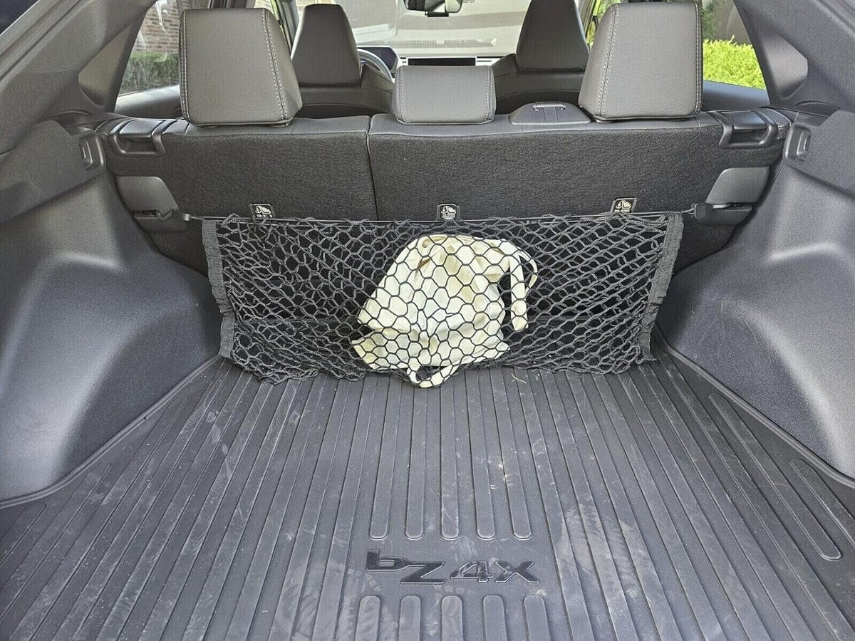 EACCESSORIES EA(2 Qty)Trunk Organizer Cargo Nets for TOYOTA bZ4X 2023-2024 – Envelope Style Cargo Nets for SUV – Premium Mesh Car Trunk Organizer Vehicle Carrier Storage – Compatible with TOYOTA bZ4X