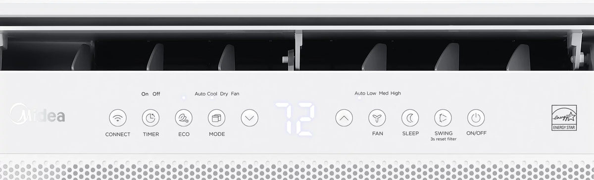 Restored Midea 12,000 BTU Smart Inverter U-Shaped Window Air Conditioner, 35% Energy Savings, Extreme Quiet, MAW12V1QWT (Refurbished)