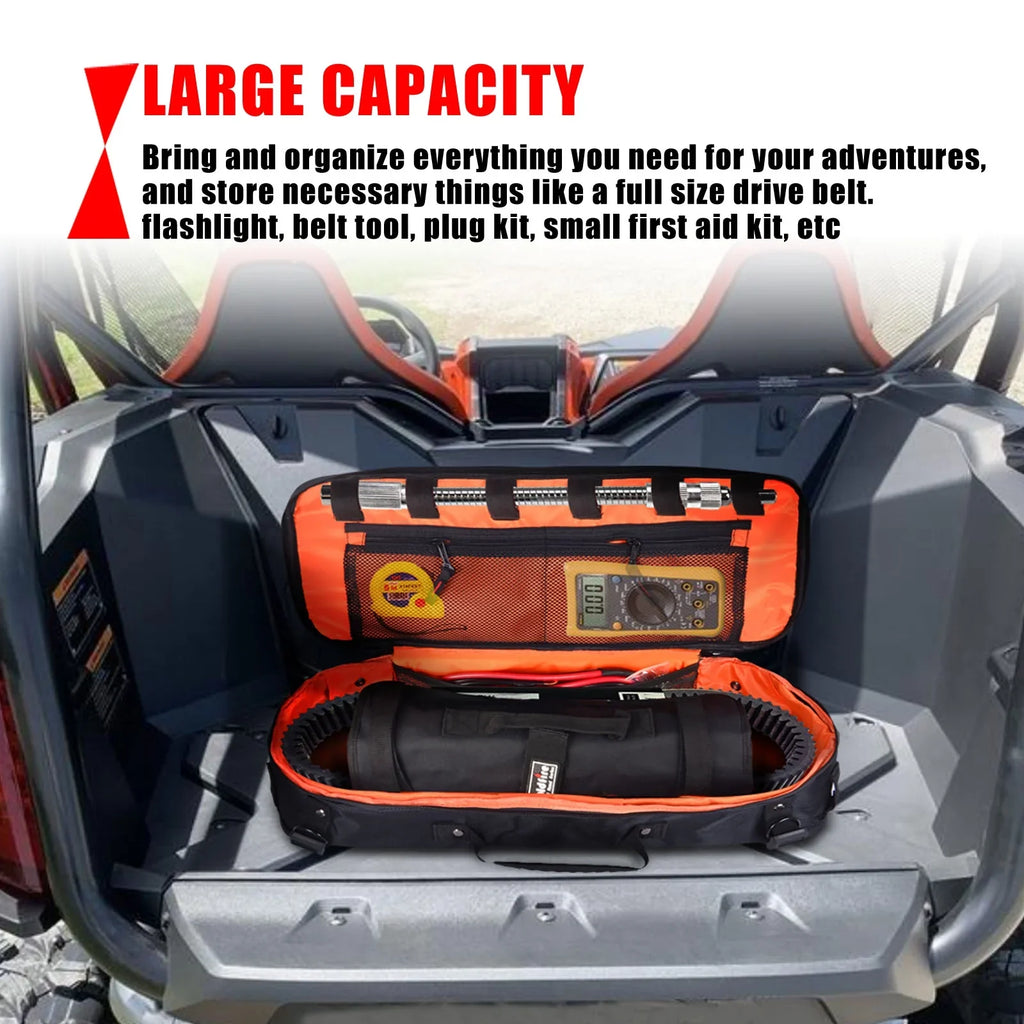 Goldfire Universal Travel Tool Storage Kit Storage Bag with Portable Tool Roll Organizer Wrench Tool Pouch for UTV ATV Car Truck