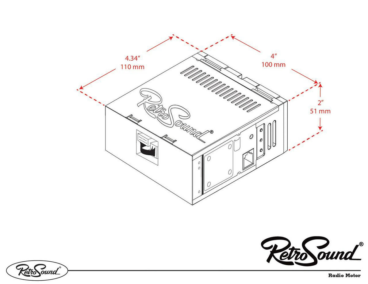 RetroRadio Compatible with 1957-70 Citroen ID19 Features Include Bluetooth, AUX, AM/FM LAB-M1-308-509-39-78PCT1