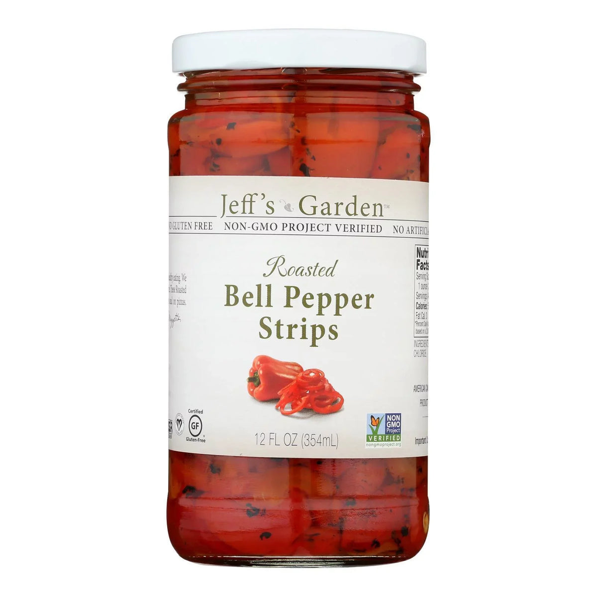 Jeff's Natural Jeff's Natural Bell Pepper Strip - Bell Pepper Strips - Case of 6 - 12 oz.