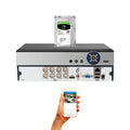 Evertech 8 Channel Digital Video Recorder 2TB Hard Drive H.265 HD Hybrid TVI AHD CVI Analog CCTV Security DVR