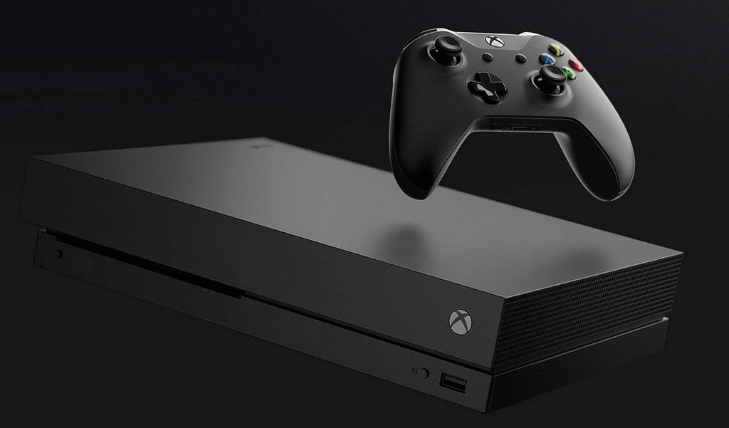 Xbox One X 1TB Black Gaming Console + G9 Earbuds With Microphone BOLT AXTION Bundle Second-hand