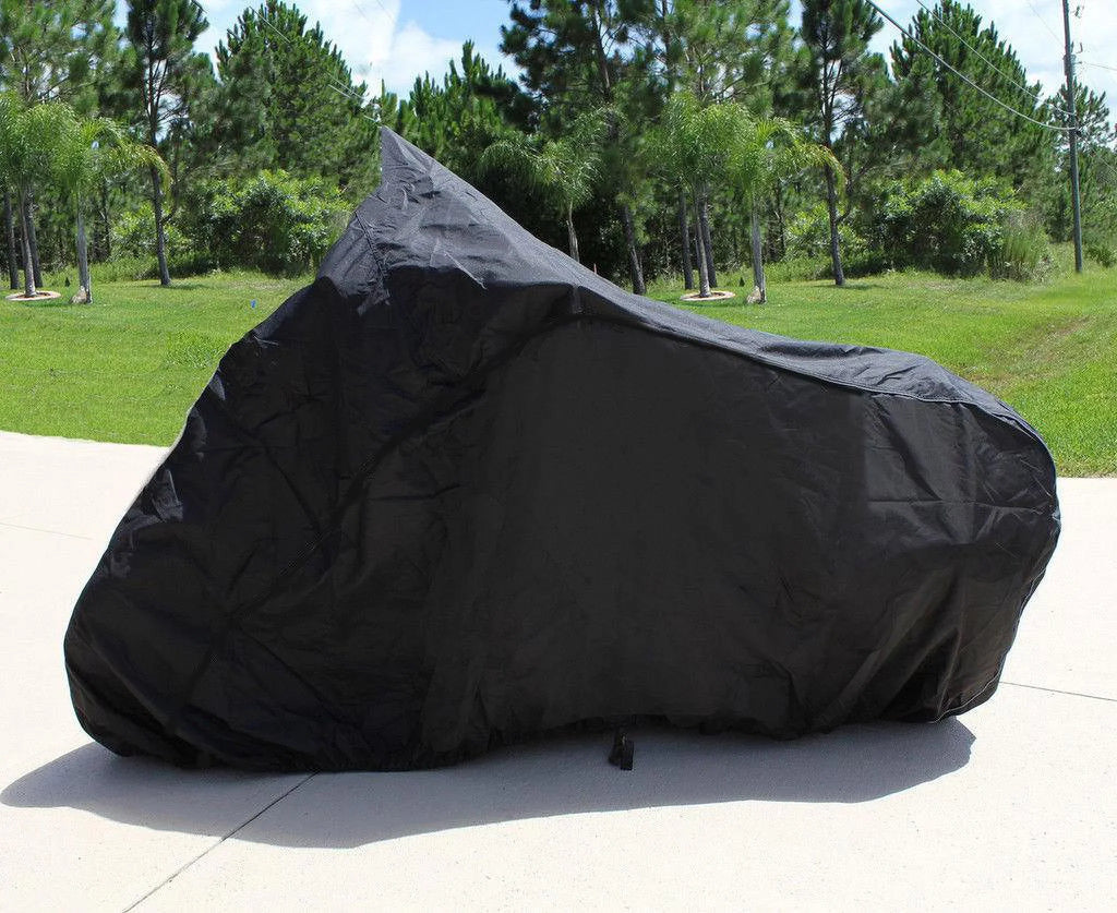 SUPER HEAVY-DUTY BIKE MOTORCYCLE COVER Compatible for Suzuki GSX R1000. STRONG UV PROTECTIVE CHOPPER BIKE TARP. Breathable and Portable Vehicle Protection