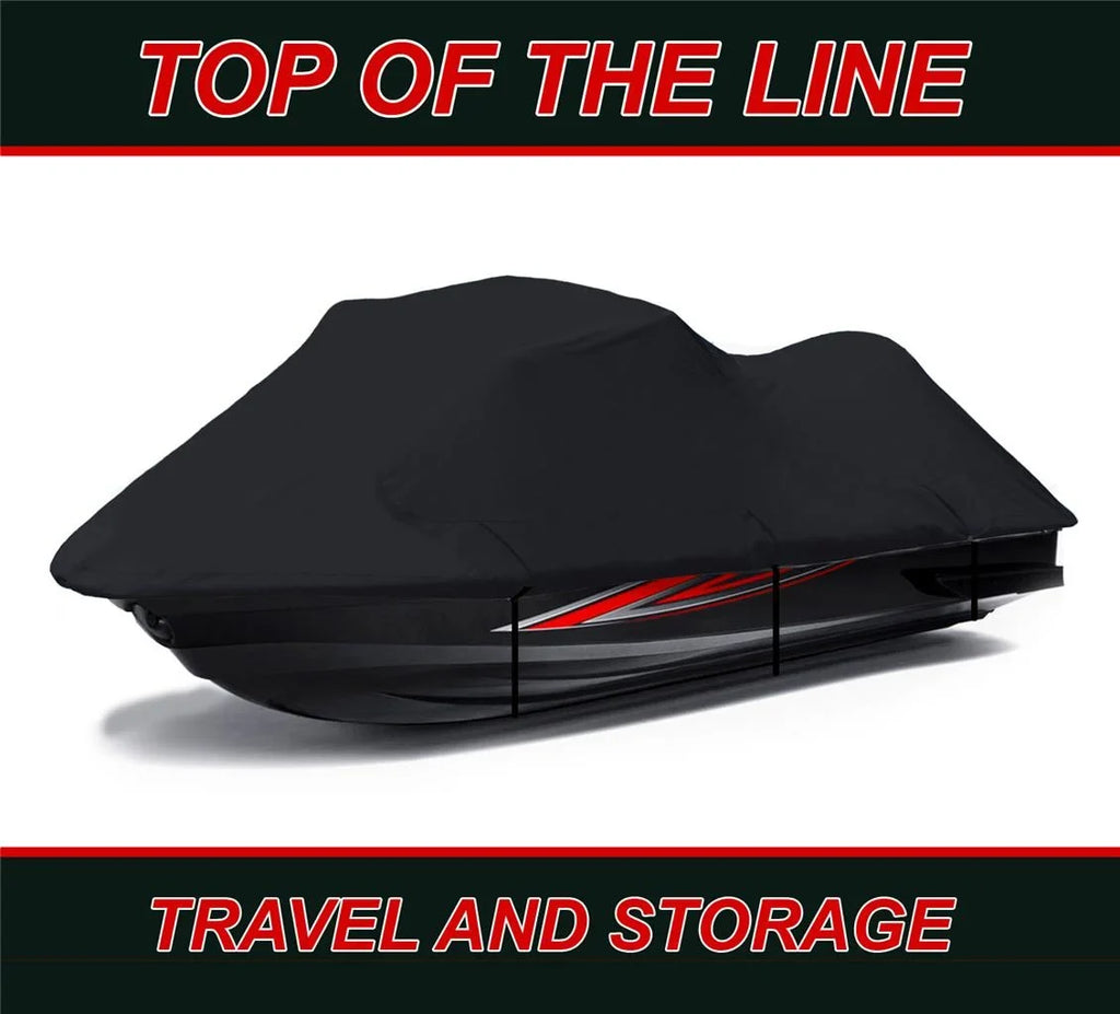 BLACK 600 DENIER JetSki Cover Compatible for Fluid Jet Ski PWC Cover Yamaha VXR 2015 2016 2017