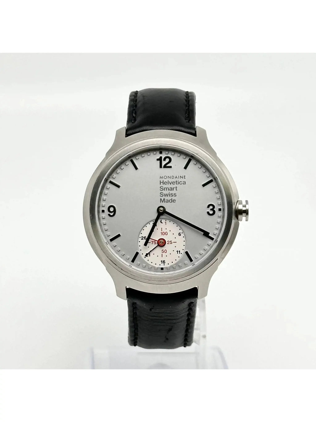 Mondaine Limited Edition Helvetica 1 Silver Dial Mens SmartWatch MH1.B2S80.LB