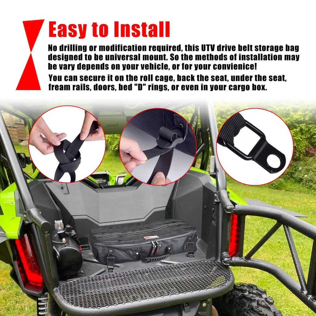Goldfire Universal Travel Tool Storage Kit Storage Bag with Portable Tool Roll Organizer Wrench Tool Pouch for UTV ATV Car Truck