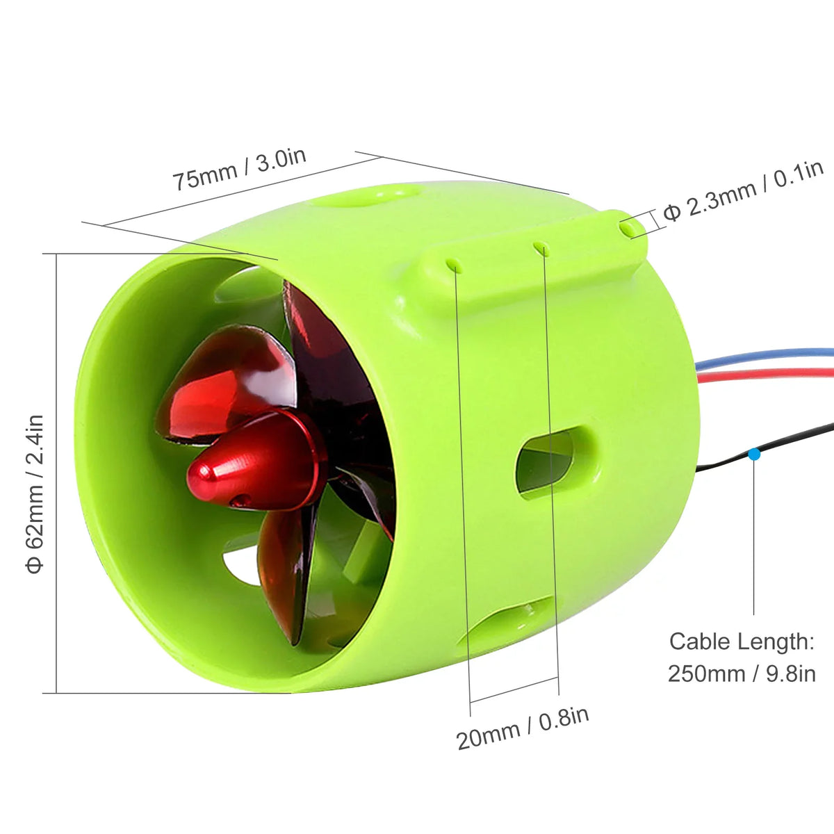 OWSOO 1000KV Fluid Brushless Motor Clockwise with with 4-Blade Propellers 12-24V Liquid Electric Motor Drive Engine for Bait Boat Nest Ship