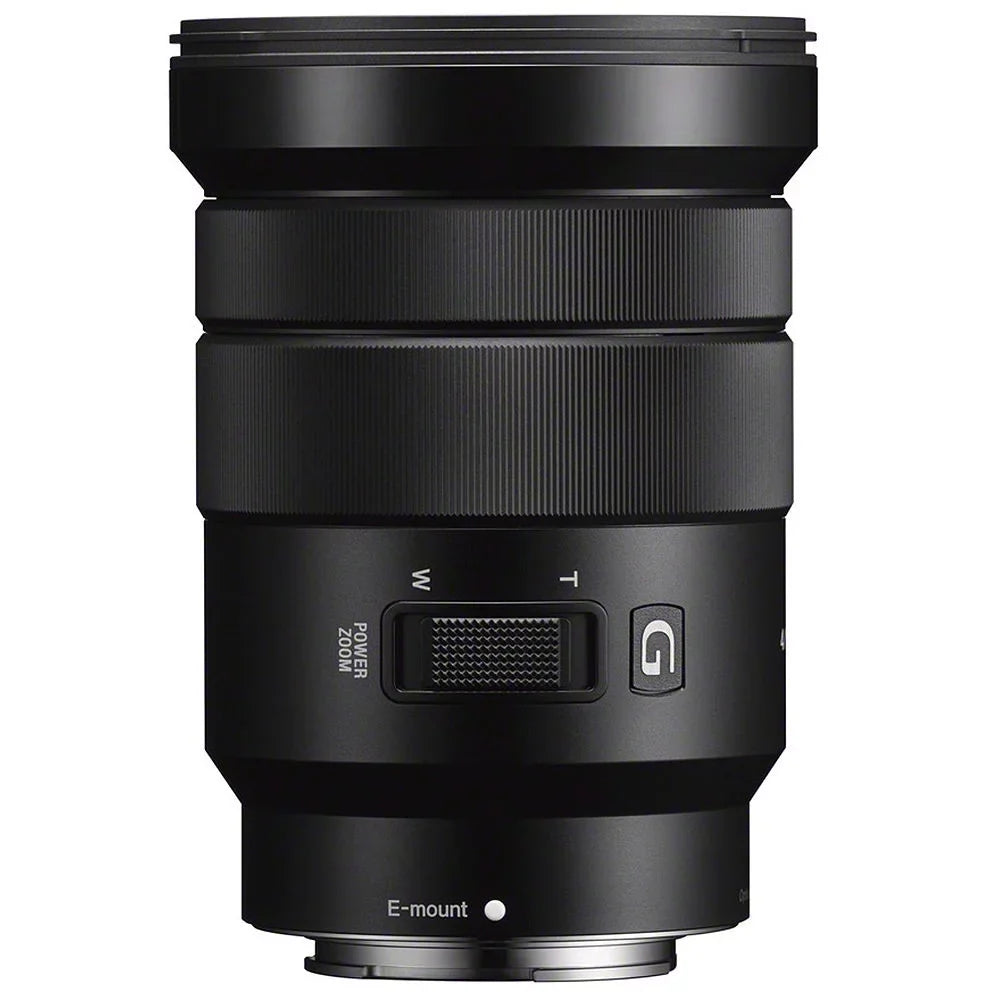 E PZ 18-105mm f/4 G OSS Lens with Essential Accessory Bundle - Includes: Fluid Resistant Lens Pouch, SanDisk 32GB Memory Card, 3 Piece Multicoated HD Filters with Case (UV,CPL, FLD), Variable Neu
