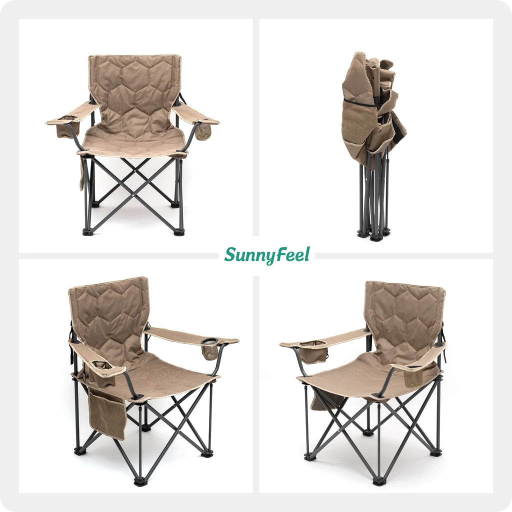 Oversized Folding Camping Chair - 12.13 - Experience comfort and style on all your outdoor adventures!