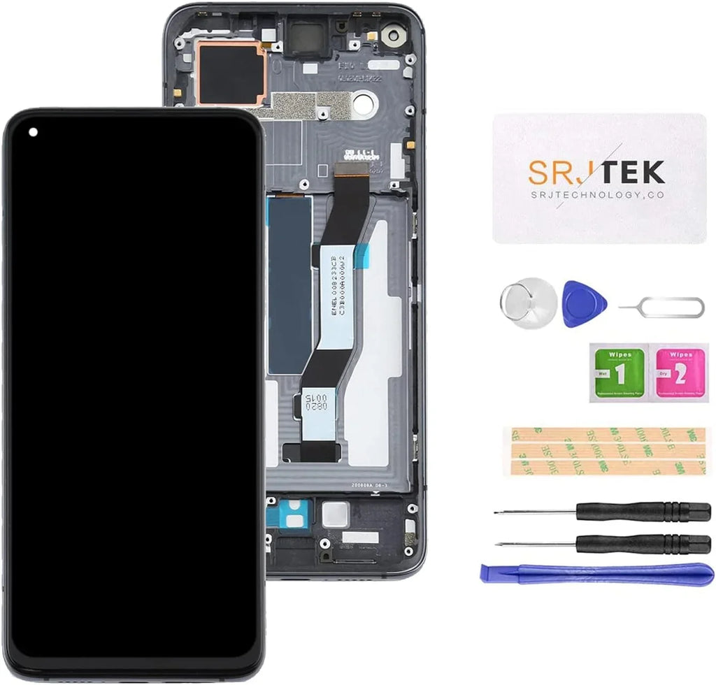 Display Replacement for Xiaomi Mi 10T 5G / 10T Pro 5G M2007J3SY M2007J3SG Mobile Phone LCD Display Touch Digitizer Assembly Glass Repair with Frame (Black)