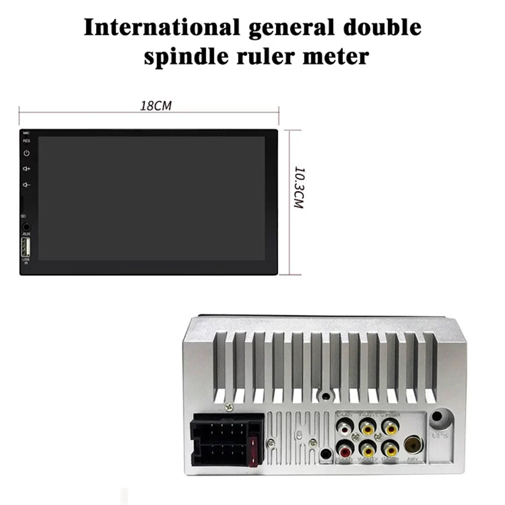Virwir Car Multimedia Player Bluetooth 7 inch, HD Car Mp5 Player Touch Monitor Autoradio with Backup Camera Rear