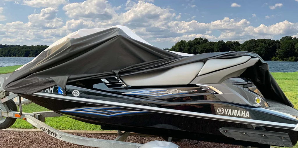 SUPER HEAVY-DUTY PWC JetSki Cover Compatible for Polaris Pro 1200 2000-2001 Jet Ski Cover Liquid Boat Covers 1-2 Seater