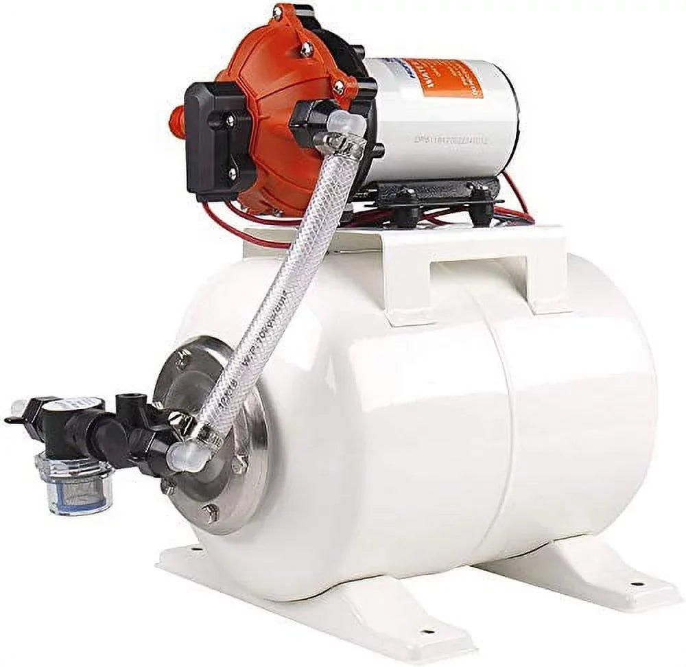 SEAFLO Liquid Pump and Accumulator Tank System - 12V, 5.5 GPM, 60 PSI, 2 Gallon Tan