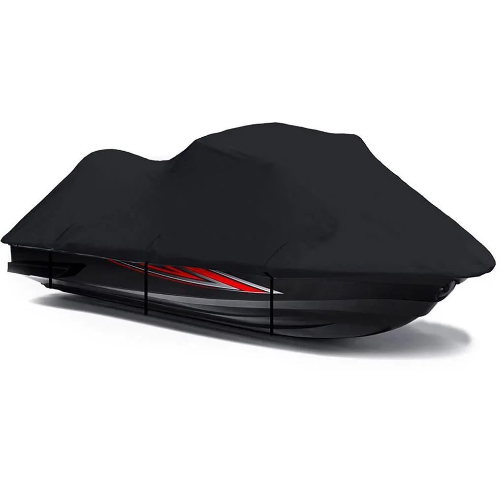 BLACK 600 DENIER JetSki Cover Compatible for Kawasaki Ultra 300X 2011 2012 2013 Jet Ski PWC Fluid Cover