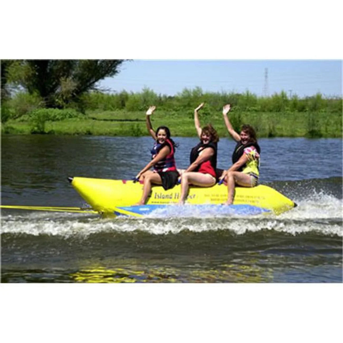 Aqua Sports 420-3 3 Passenger 13 feet in-line Seats Island Hopper Recreational Banana Fluid Sled