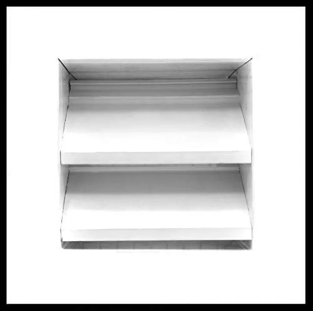 6"w X 6"h Aluminum Exterior Vent for Walls & Crawlspace - Rain & Fluid Air Vent with Display Mesh - HVAC Grille - White [Outer Dimensions 7.5”w x 7.5”h]