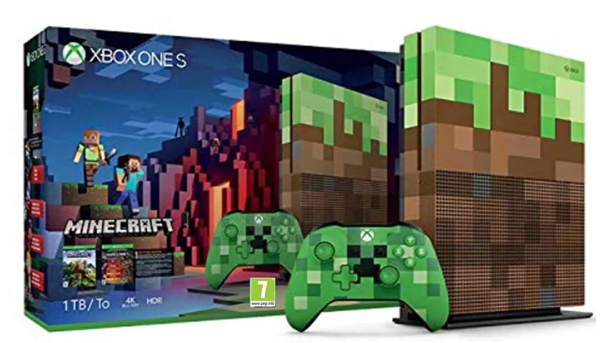 Xbox One X 1TB Gaming Console Mincraft with 2 Controller Headset Cleaning Kit