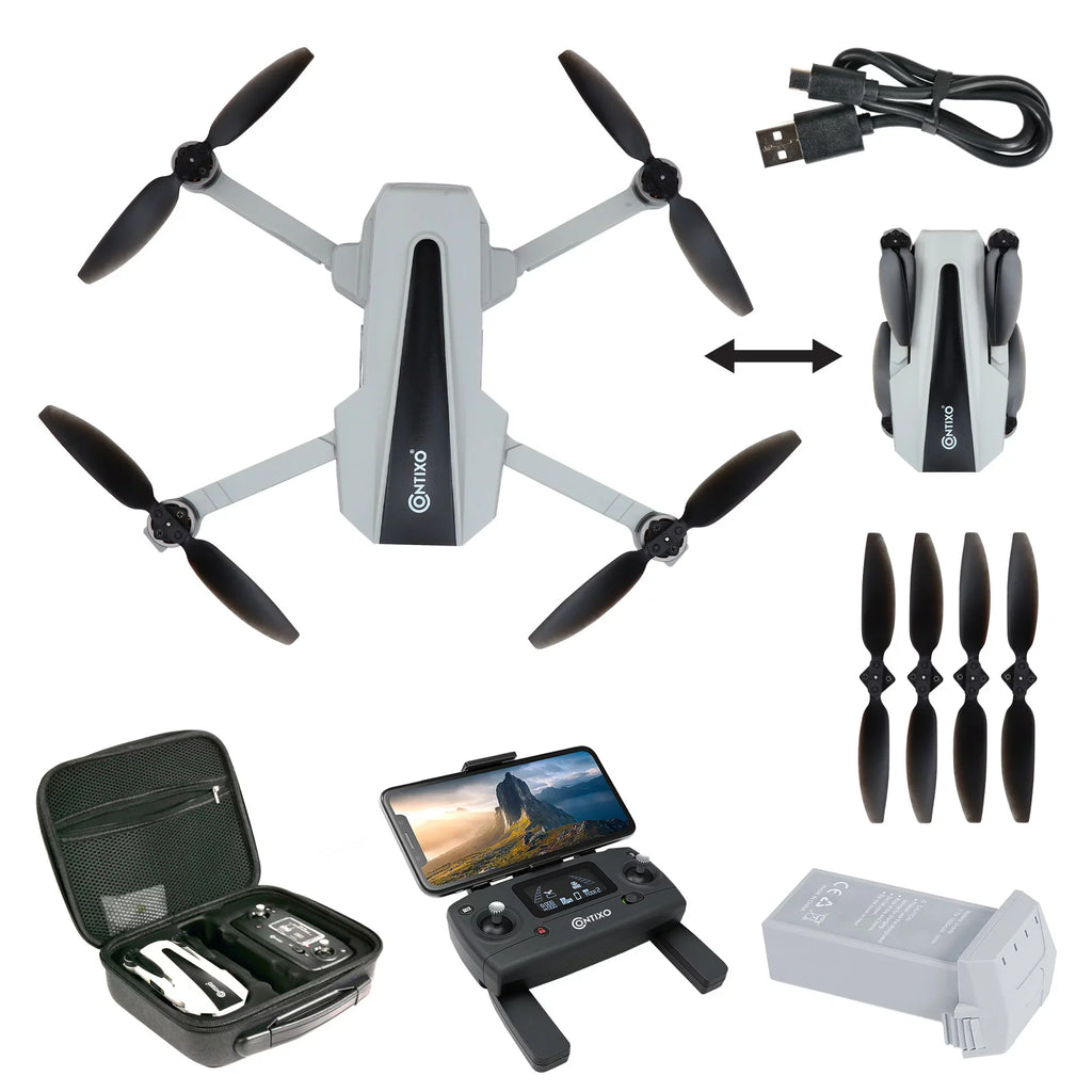 Drone Contixo F31 Pro Foldable GPS with 2.5K Wifi Camera, FPV Quadcopter for Adults and Beginners