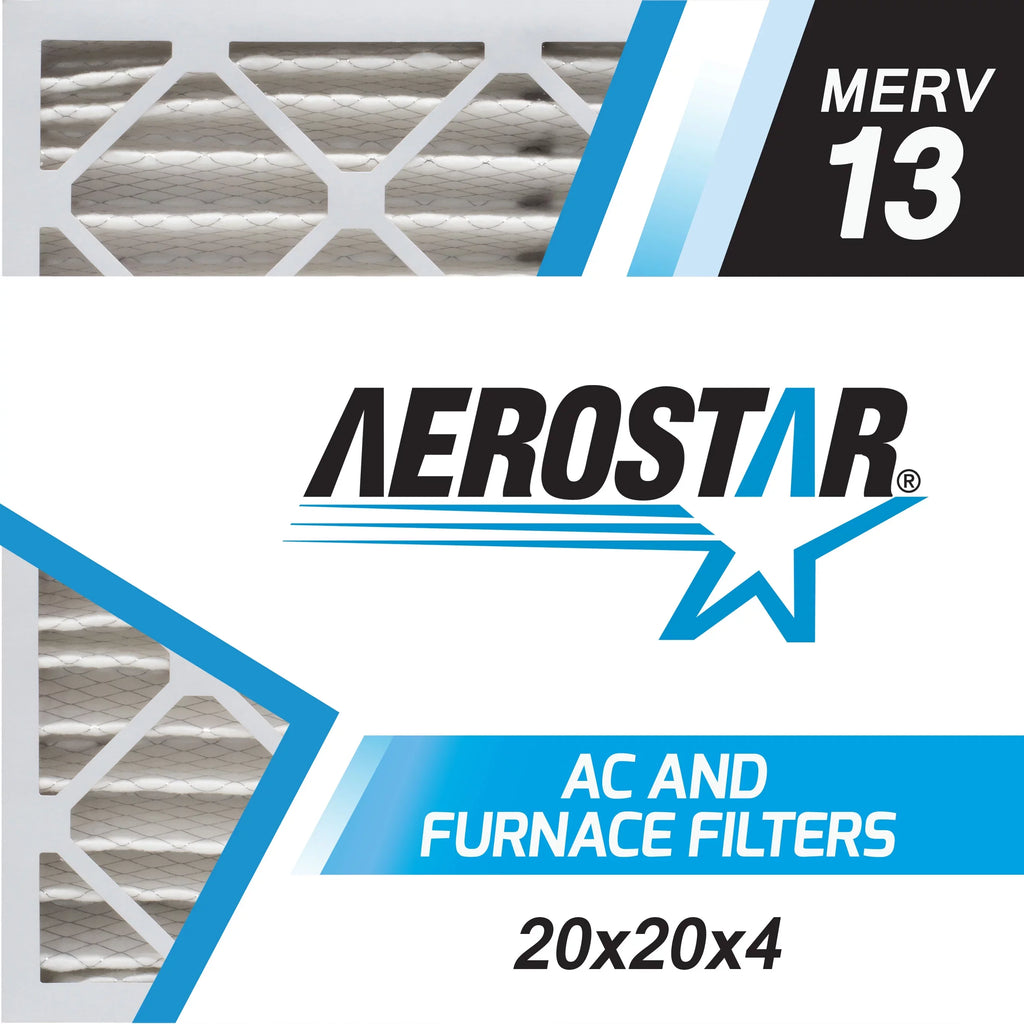 Aerostar 20x20x4 MERV 13, Pleated Air Filter, 20 x 20 x 4, Box of 1, Made in the USA