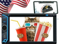 200W 6.2" Touch Monitor Mirror Link GPS For Android & IOS +License Plate Rear Cam Bundle