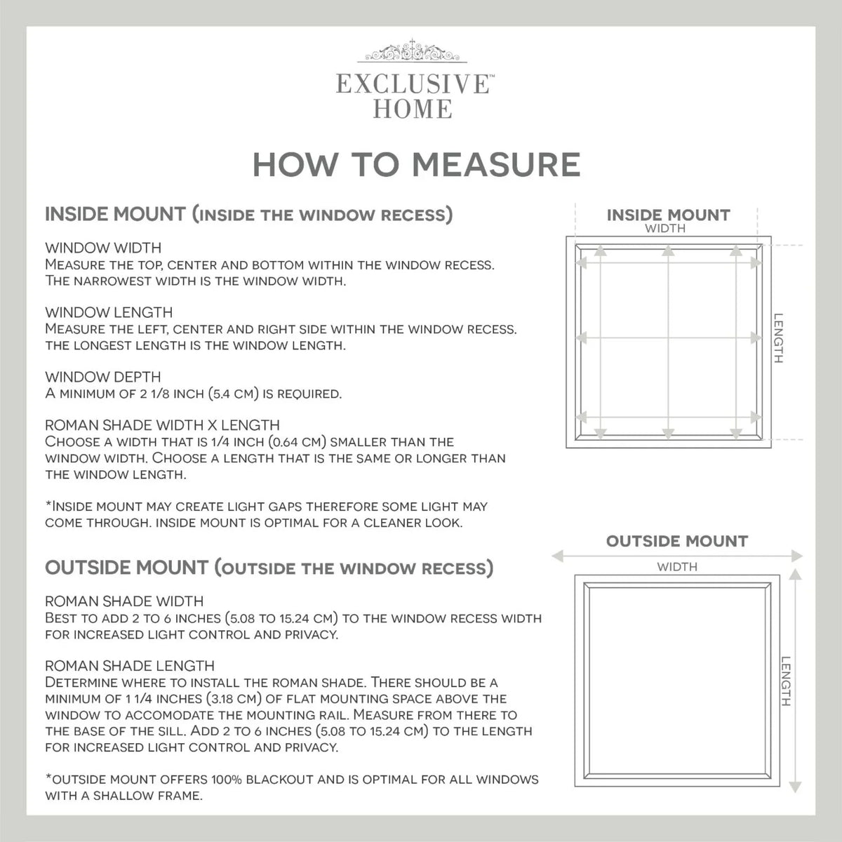 Exclusive Home Esme Total Blackout Roman Shade, 31"x64", White
