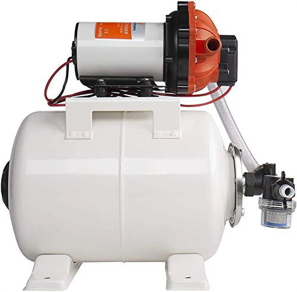 SEAFLO Liquid Pump and Accumulator Tank System - 12V, 5.5 GPM, 60 PSI, 2 Gallon Tan