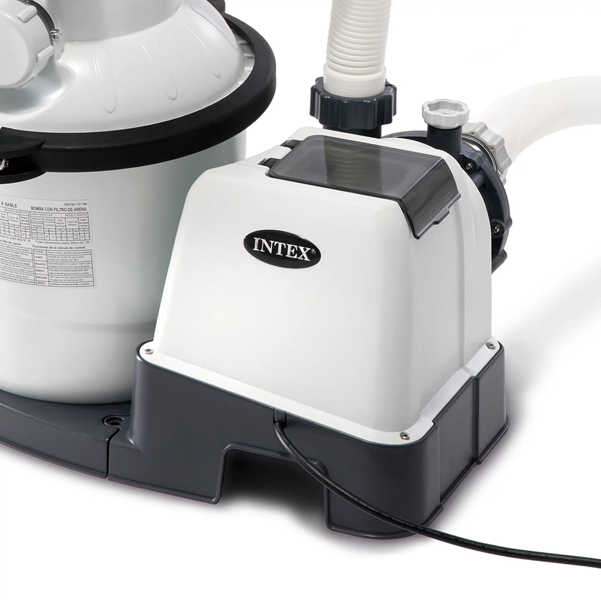 Intex10 inch Krystal Clear Sand Filter Pool Pump, 1500 Gph Motor 1200 GPH System Flow Rate with GFCI, 110-120 V