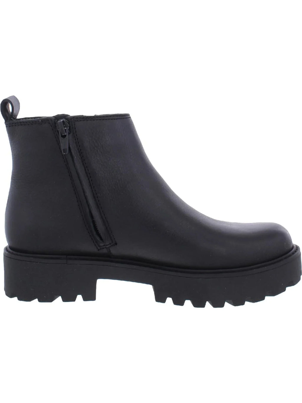 ZODIAC Womens Black Goring Shiloh Round Toe Block Heel Zip-Up Leather Chelsea 10 M