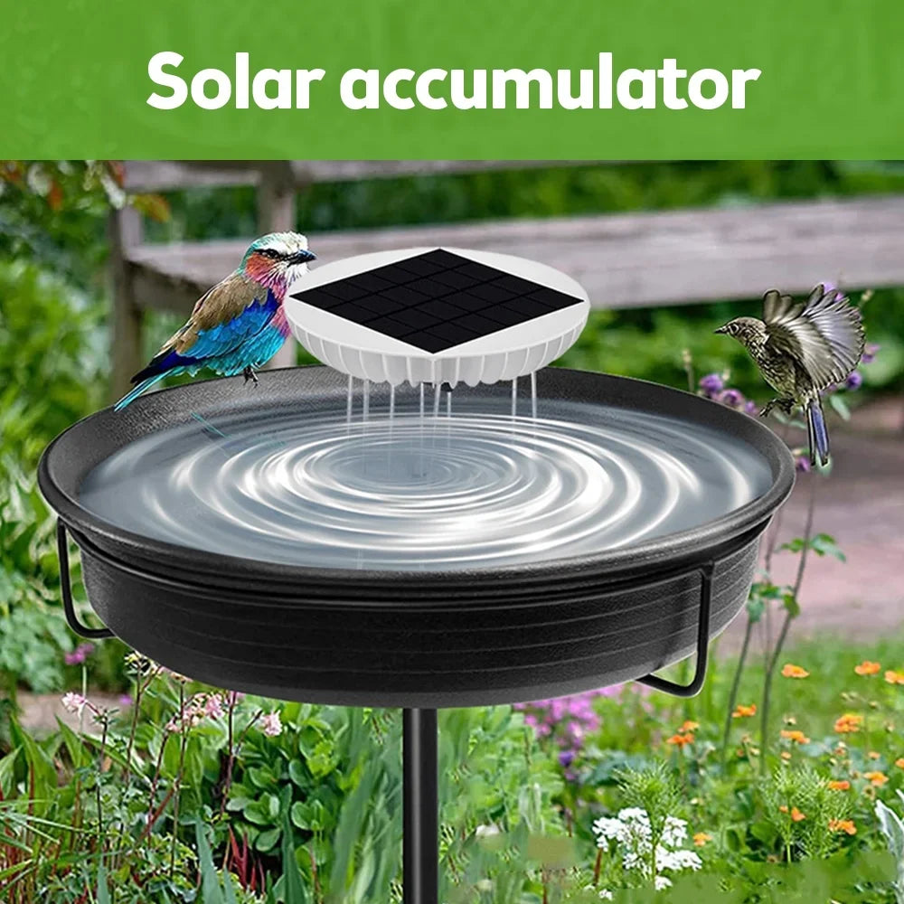 Walmeck Solar Liquid Wiggler for Bird Bath, Maker, 3.7V 1500mAh Backup Battery, Brushless Motor
