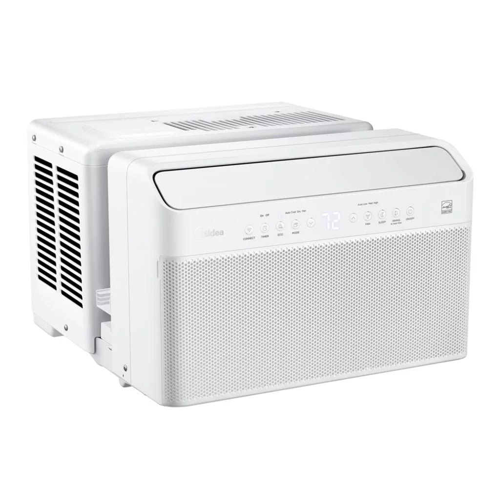 Restored Midea 12,000 BTU Smart Inverter U-Shaped Window Air Conditioner, 35% Energy Savings, Extreme Quiet, MAW12V1QWT (Refurbished)