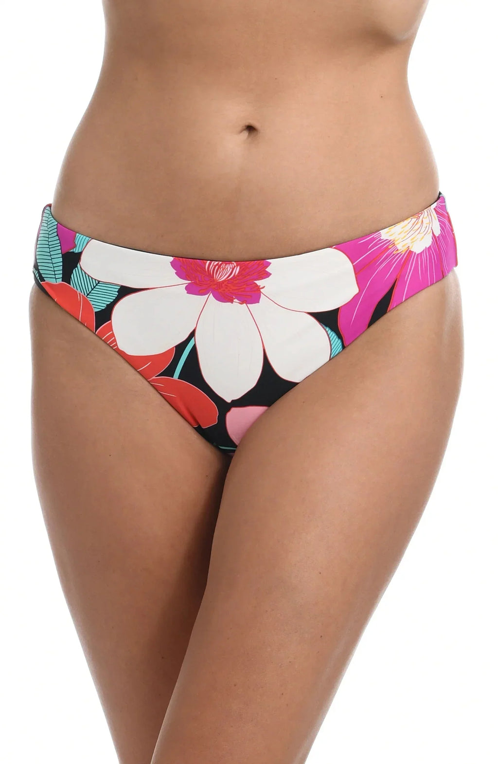 La Blanca Women's Reversible Hipster Bikini Bottoms Swimsuit Pink Size 8