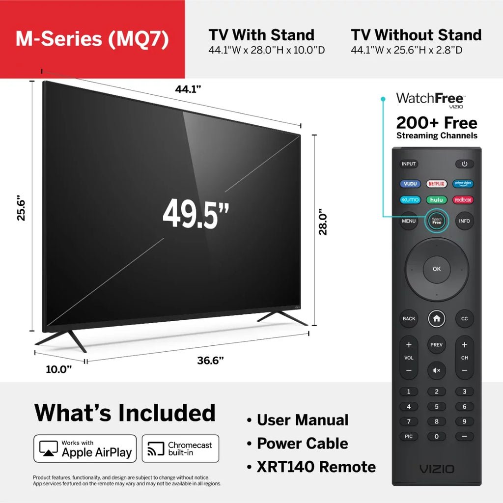 VIZIO 50" Class 4K UHD Quantum Smartcast Smart TV HDR M-Series M50Q7-H1