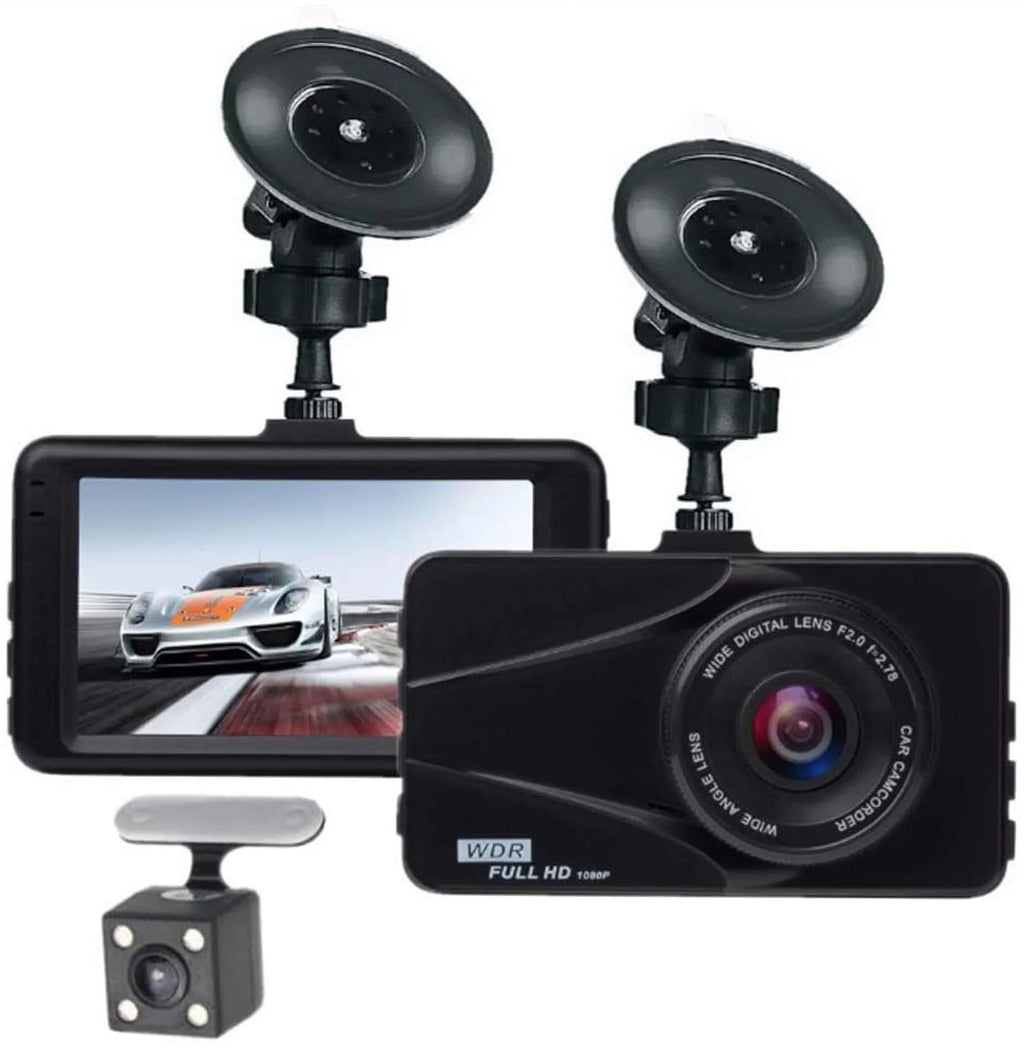 T670 Plus DVR Dash Cam For Tesla Dual Travel Recorder Full HD 3" LCD Monitor 170° Wide Angle, WDR, G-Sensor, Loop Recording Motion Detection Excellent Video Images