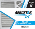 Aerostar 16x25x5 MERV 8, Carrier Replacement Pleated Air Filter, 16x25x5, Box of 2