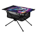 Wolf Abstract Cool Camping Foldable Portable Table Beach Table with Storage Bag Compact Picnic Table for Outdoor Hiking Fishing BBQ