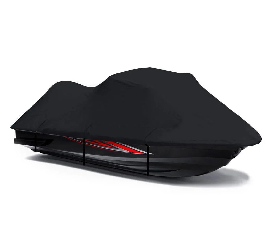 BLACK 600 DENIER JetSki Cover Compatible for Fluid Jet Ski PWC Cover Yamaha VXR 2015 2016 2017