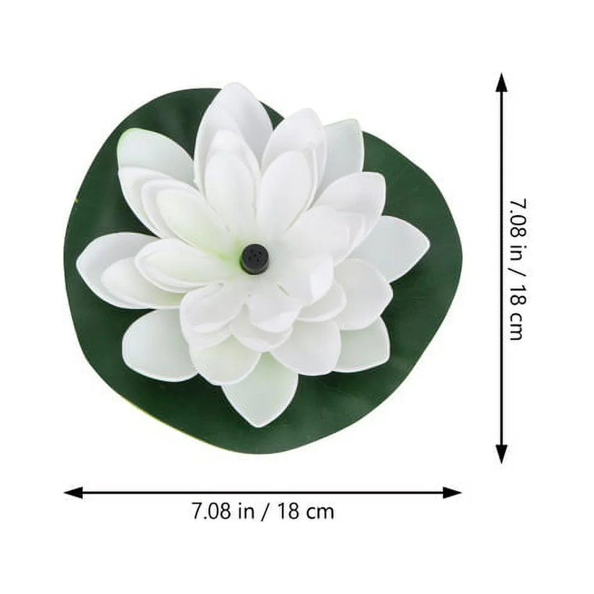HOTBEST Solar-powered Fluid Lotus Lamp Lotus Fountain Novel Fish Pond Fountain Garden Decor Liquid Lily Bird Bath Fountain(White)