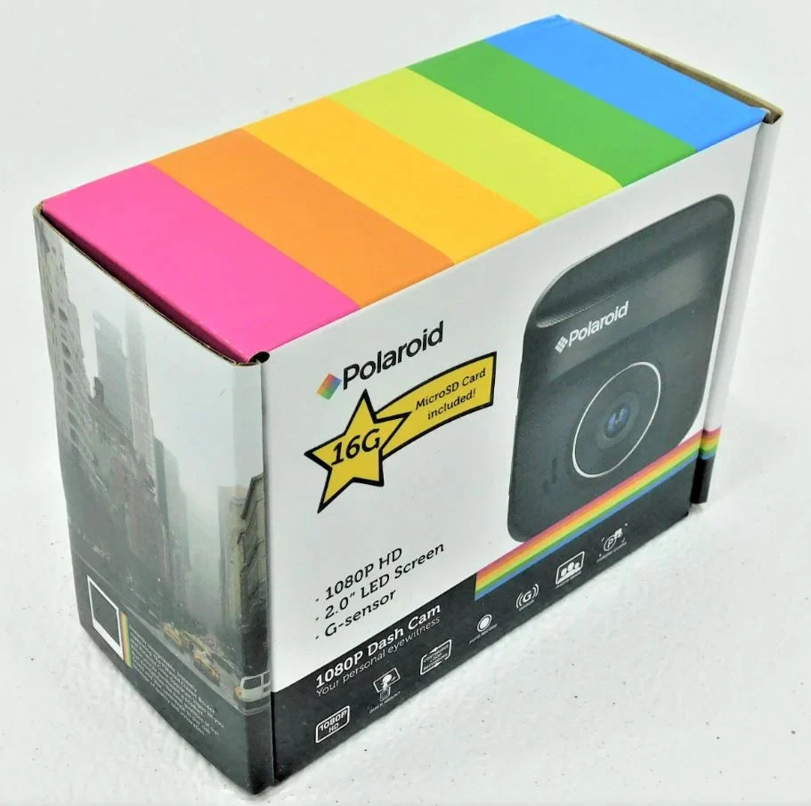 Polaroid 1080P PD-E73H HD Dash Cam Car Dashcam 2" LED Display Monitor Black
