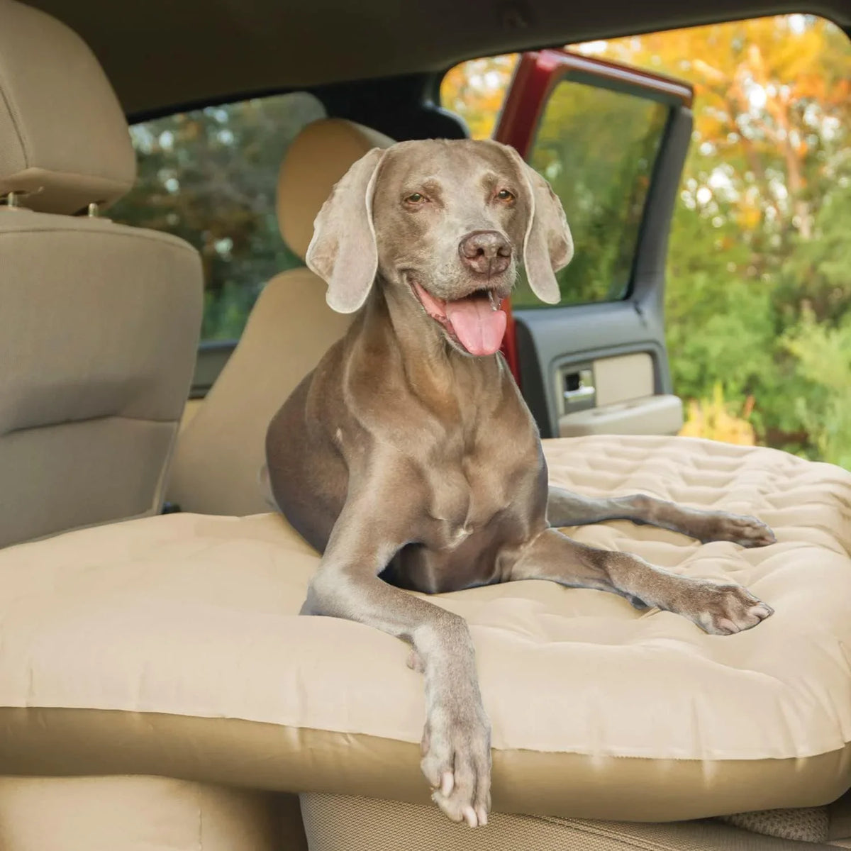 Pittman Outdoors PPI-TAN_TRKMAT Inflatable Fabric Rear Seat Truck Air Bed Mattress | 5 Feet In Length | Fits Full-Sized Trucks And
