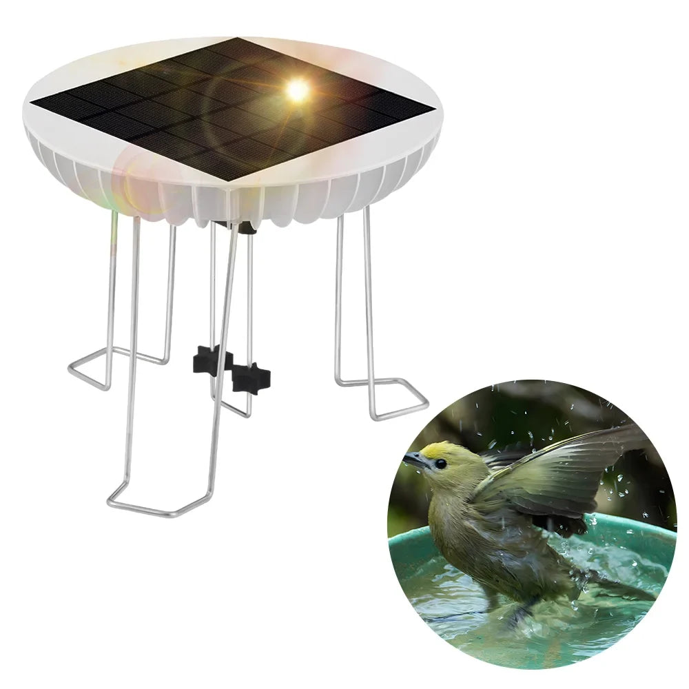 Walmeck Solar Liquid Wiggler for Bird Bath, Maker, 3.7V 1500mAh Backup Battery, Brushless Motor