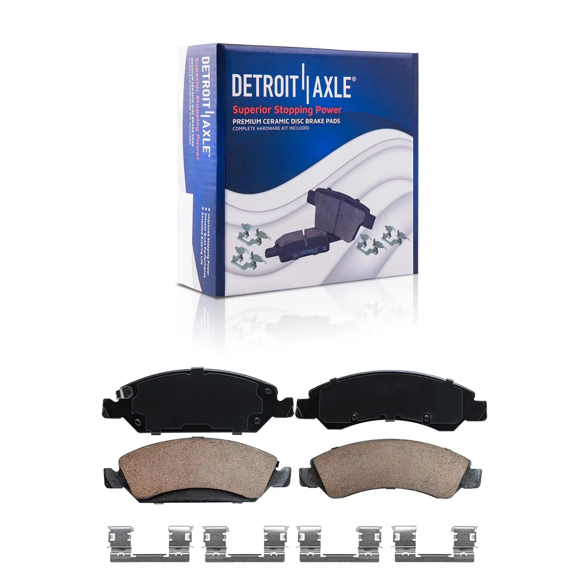 Detroit Axle - Brake Kit for 2014-2018 Chevy GMC Silverado Sierra 1500, 2015-2020 Suburban Tahoe Yukon XL Escalade ESV Drilled Slotted Brakes Rotors Replacement Ceramic Brake Pads Front & Rear