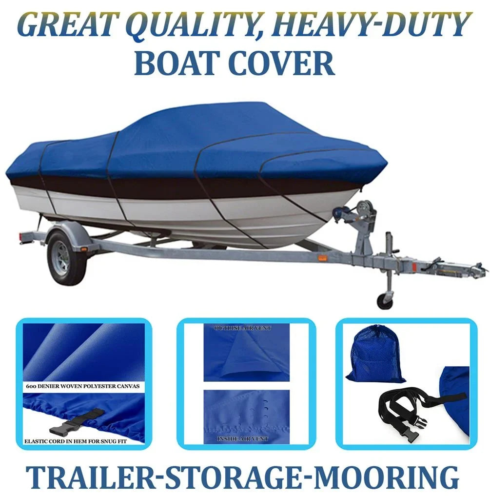 BLUE, GREAT QUALITY BOAT COVER Compatible for TRITON TX-185 PD/PDC 2004