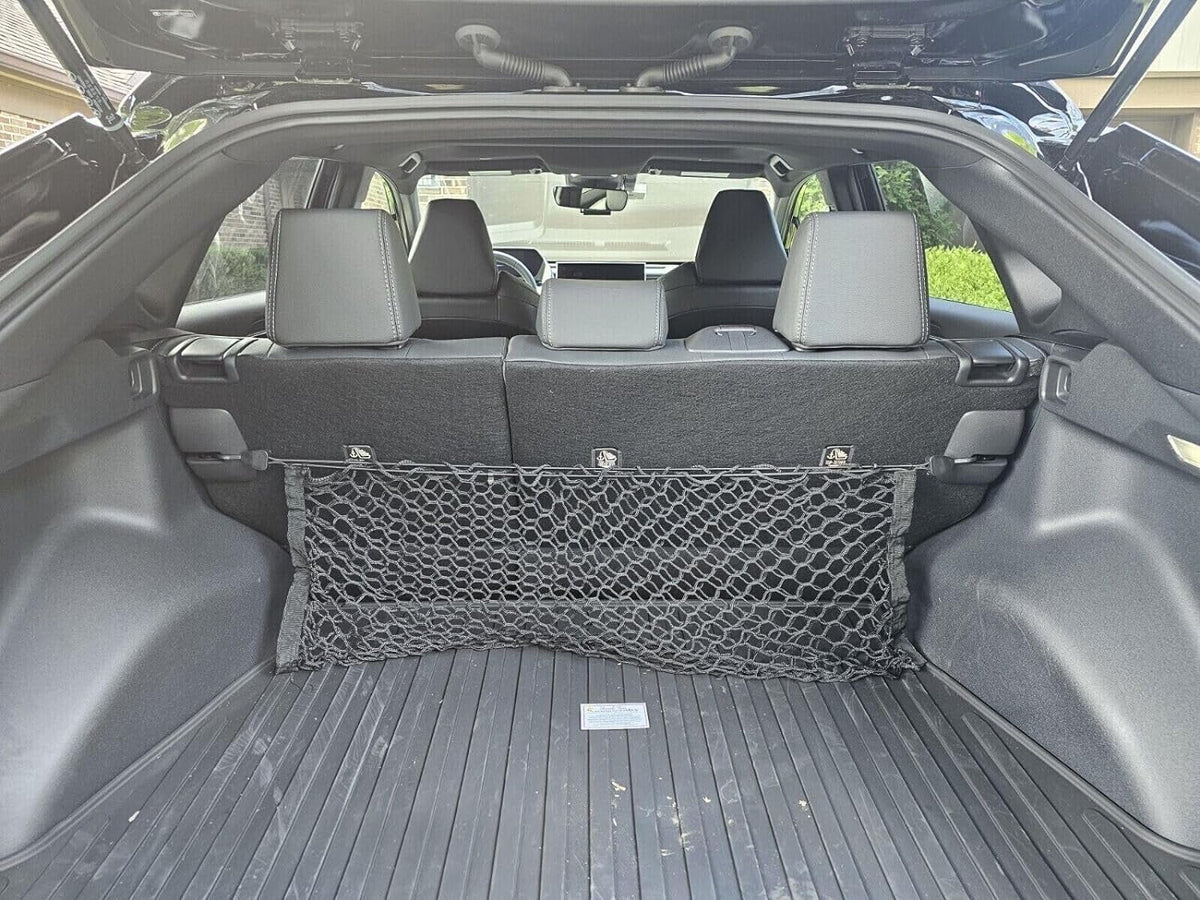 EACCESSORIES EA(2 Qty)Trunk Organizer Cargo Nets for TOYOTA bZ4X 2023-2024 – Envelope Style Cargo Nets for SUV – Premium Mesh Car Trunk Organizer Vehicle Carrier Storage – Compatible with TOYOTA bZ4X