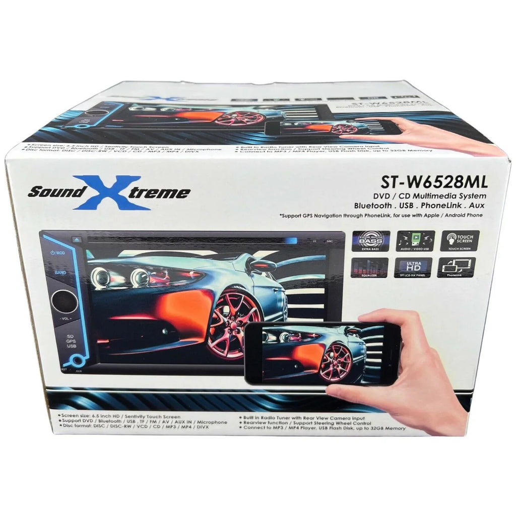 200W 6.2" Touch Monitor Mirror Link GPS For Android & IOS +License Plate Rear Cam Bundle