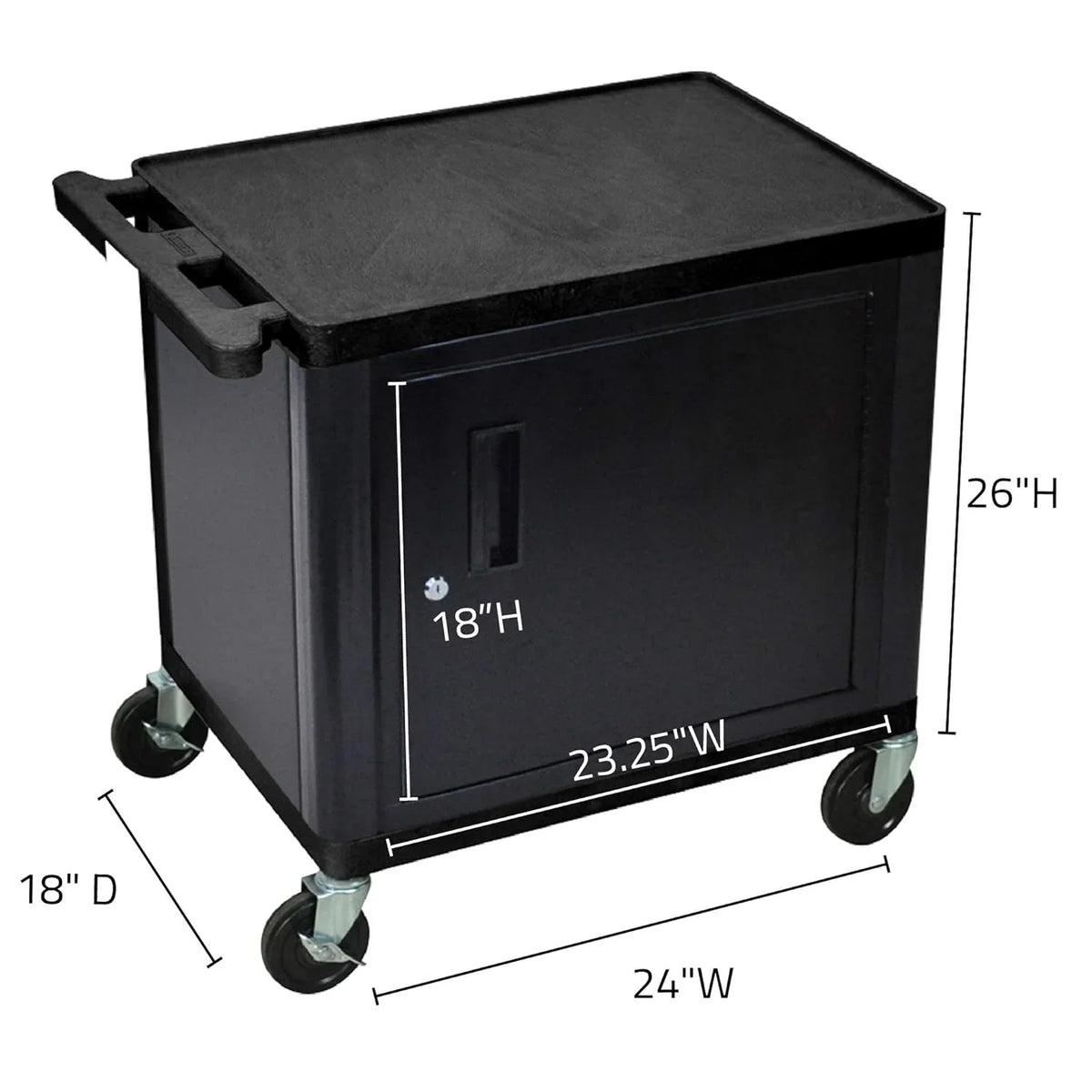 26"H AV Car - wo Shelves Cabine