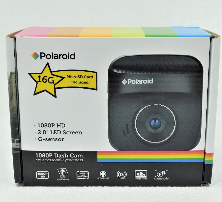 Polaroid 1080P PD-E73H HD Dash Cam Car Dashcam 2" LED Display Monitor Black