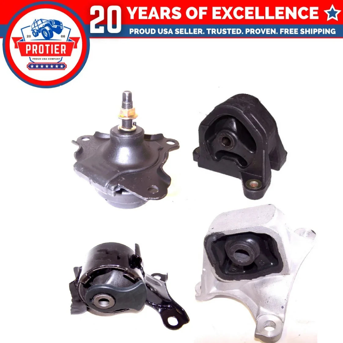 Motor & Trans Mount 4PCS for Manual 02-06 Acura RSX Type-S/Honda Civic 2.0 Replaces A4508 A4332 A4567 A4549 A4528